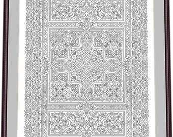 Blackwork lace 31– Blackwork Pattern, Needlepoint Pattern Digital – PDF, instant download