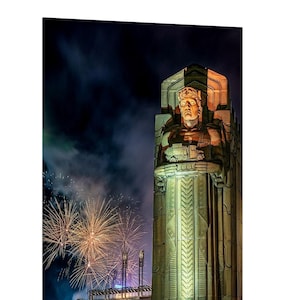 Guardian - Cleveland, OH | Independence Day | Guardians | MLB | Baseball | Fireworks | 4th of July | USA | Fieworks Wall Decor | Ohio Art