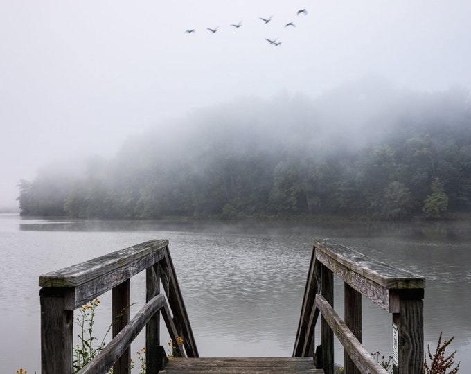 Foggy Morning at Hinckley Lake - Hinckley, OH (Fine Art Print)