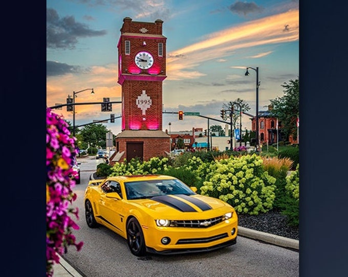 Chevy Camaro | Cuyahoga Falls, OH | Chevrolet Art | Chevrolet Poster |  Kids Room | Kids Car Poster | Kids Wall Decor | Chevrolet Art | Gift