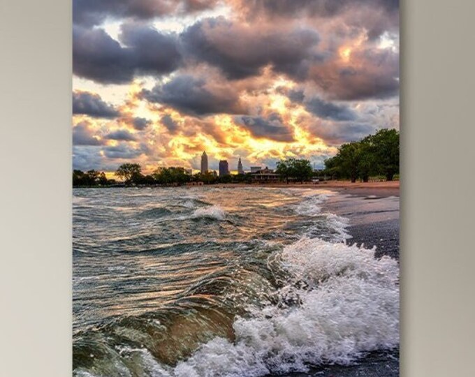 Edgewater Beach - Cleveland, Ohio  | Lake Erie | Sunset Photography | Nature Photos | Colorful Wall Art | Fine art prints | Landscape photo