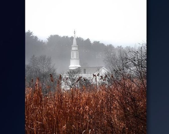 Foggy Day at Hale Farm and Village | Cuyahoga Valley National Park | Ohio | Farm Print | Farm Art | Akron | Old Baptist Church |