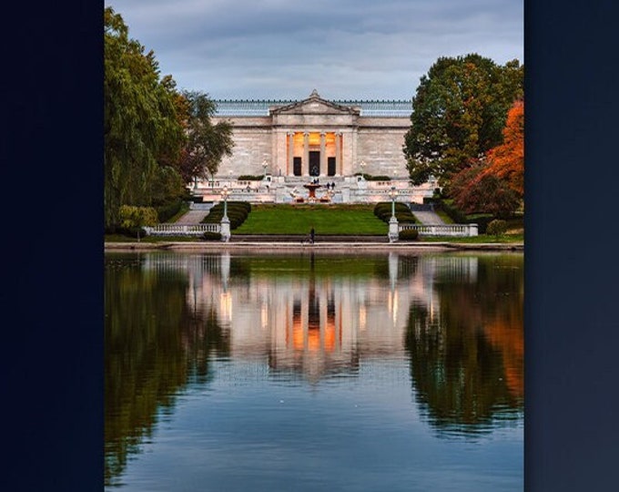 Cleveland Museum of Art | Cleveland Photo | Cleveland Wall Art | Architecture | Reflection Wall Decor | Ohio | Autumn | Foliage | Canvas