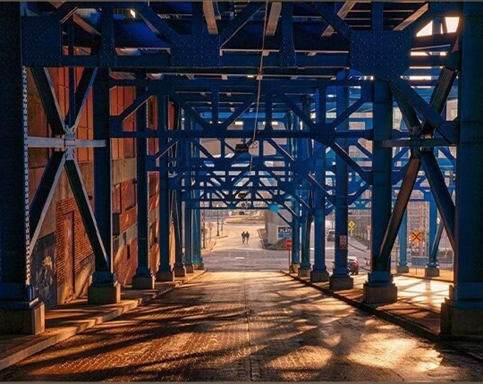 The Flats - Cleveland, Ohio  | Architecture Photography | Bridge | Symmetry | Fine art prints | Urban art | Sunset | Wall Art