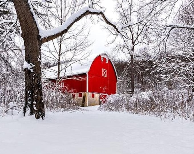 Winter Barn |  Cuyahoga Valley National Park | Ohio | Farm Print | Summit Metroparks | Akron | Winter Art | Winter Decor | Winter Prints
