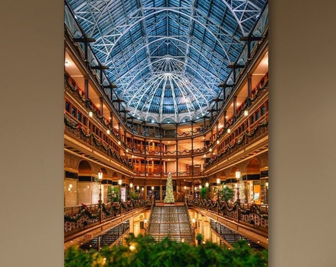 Christmas at the Old Arcade - Cleveland, Ohio | Symmetry | Christmas Decor | Christmas Gift | Gift for Her | Gift for Him | Christmas Tree