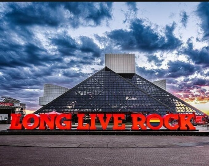 Rock & Roll Hall of Fame - Cleveland, Ohio  | Pride Month | Sunset Photography | Architecture | Wall Art | Fine art prints | Museum | Gift
