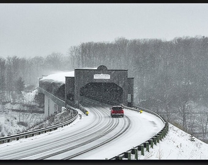 Smolen Gulf Bridge during Winter- Ashtabula, OH (Fine Art Print)