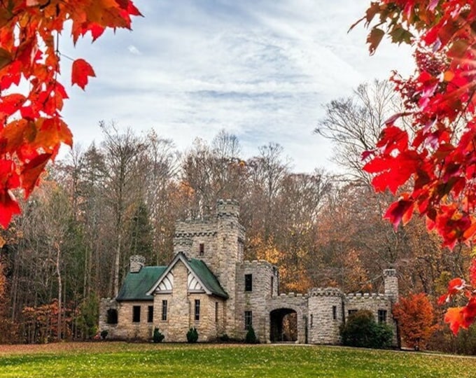 Squire's Castle (Horizontal) | Cleveland, Ohio | Cleveland Metroparks | Castle Art | Castle Prints | Castle Wall Art | Fall | Autumn | Gift