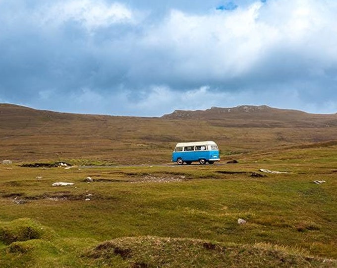 Wanderlust | Ireland | Achill Island | Irish Countryside | Irish Art | Irish Landscape | Vintage VW | Garage Art | Vintage Car | volkswagen