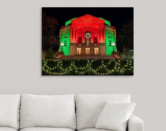 Severance Hall - Cleveland, Ohio | Christmas Decor | Cleveland Orchestra | Art Deco | Christmas Colors | Christmas Lights | Architecture |