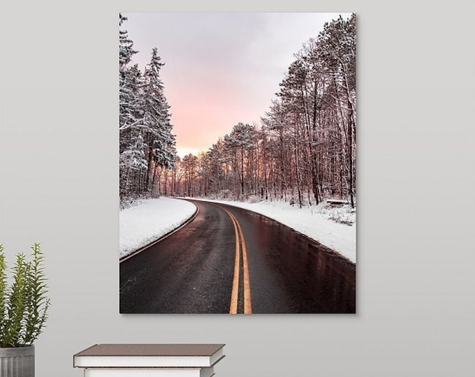 Snowy road in Brecksville, OH (Fine Art Print)