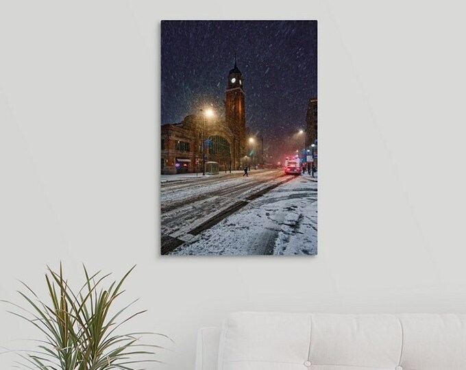 West Side Market on a Snowy Night - Cleveland, OH (Fine Art Print)