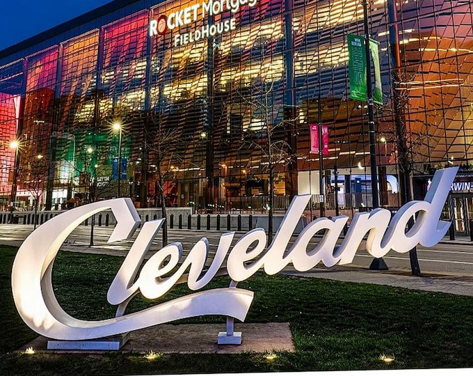 Rocket Mortgage FieldHouse | Cleveland Cavaliers | Cleveland, OH | Cavs | NBA Wall Art | NBA Prints | Cavs Art | Cavs Decor