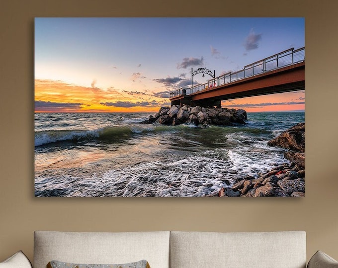 Euclid Beach Pier - Cleveland, Ohio   | Cleveland Metroparks | Architecture photography  | Nature prints | Fine Art Print | Lake Erie Sunset