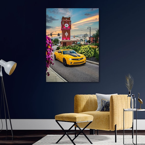 Chevy Camaro | Cuyahoga Falls, OH | Chevrolet Art | Chevrolet Poster |  Kids Room | Kids Car Poster | Kids Wall Decor | Chevrolet Art | Gift