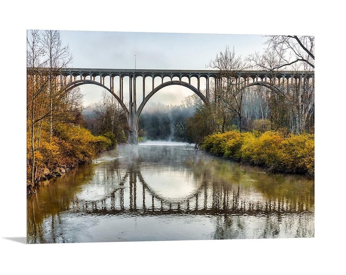 Station Road Bridge - Brecskville, Ohio | Cuyahoga Valley National Park | Wall Art | Foggy sunrise | Fine Art Photography