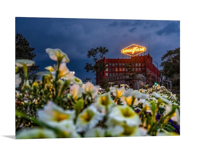 Goodyear Hall - Akron, Ohio | Architecture Photography | Flowers | Nightscape | Citiscape | Historic Landmark | History | Gift for Him | Art