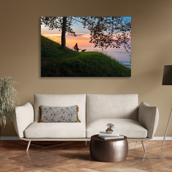 Best Friend  | Rocky River, Ohio | Lake Erie | Great Lakes | Dog Art Print | Dog Wall Decor | Dog Photography | Sunset | Apartment Decor