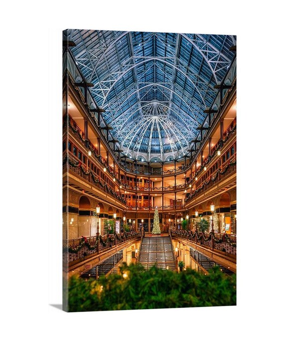 Christmas at the Old Arcade Canvas (Ready to Hang)