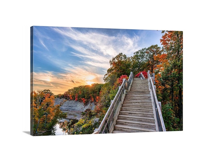 Rocky River Reservation Canvas (Ready to Hang) | Cleveland, Ohio | Cleveland Metroparks | Cleveland Art | Cleveland Wall Decor | Autumn Art