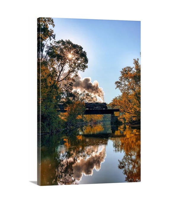 Steam in The Valley Canvas (Ready to Hang) - Cuyahoga Valley National Park, Ohio