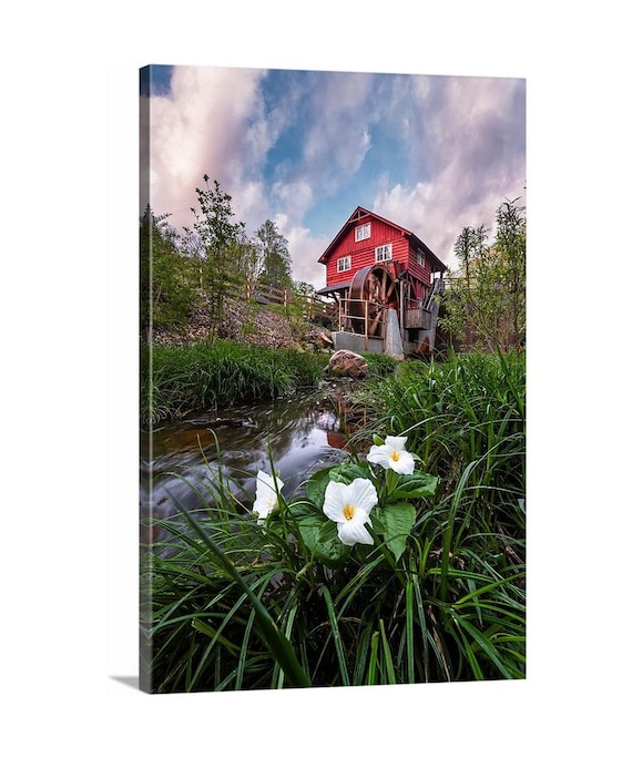 Kirby's Mill Canvas (Ready to Hang) | Richfield, Ohio | Flower Wall Art | Ohio Art | Ohio Prints | Ohio Landscape | OH