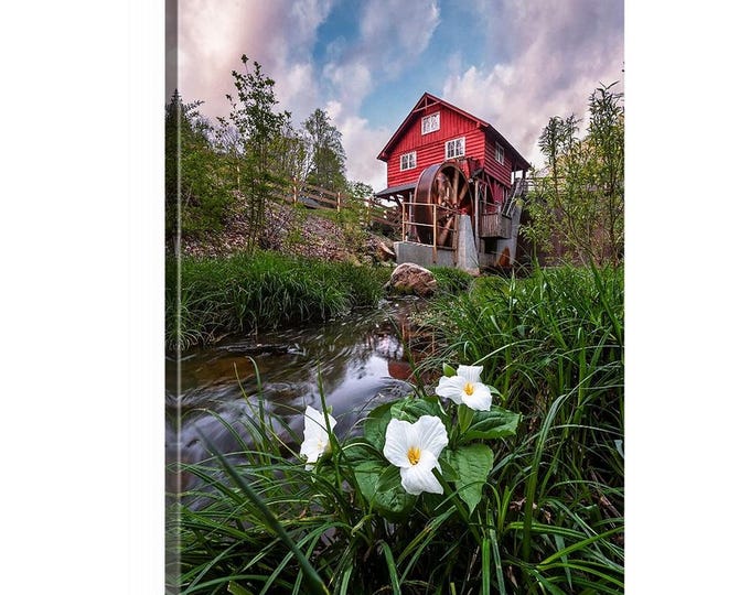 Kirby's Mill Canvas (Ready to Hang) | Richfield, Ohio | Flower Wall Art | Ohio Art | Ohio Prints | Ohio Landscape | OH