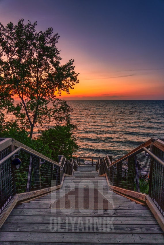 Sunset at Lake Erie Bluffs - Perry, OH