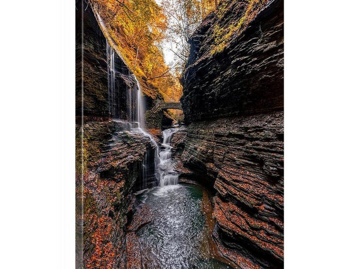 Watkins Glen Canvas (Ready to Hang) | New York | Waterfall | New York Art | New York Prints | Waterfall Photography | New York Home Decor