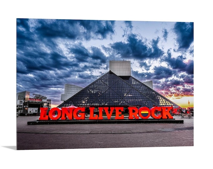 Rock & Roll Hall of Fame - Cleveland, Ohio  | Pride Month | Sunset Photography | Architecture | Wall Art | Fine art prints | Museum | Gift