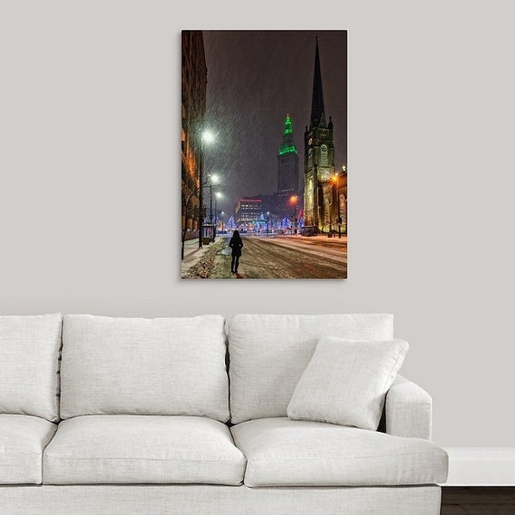 Snowy night - Cleveland, OH