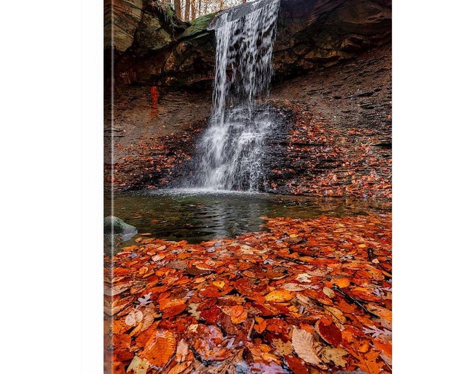 Blue Hen Falls Canvas (Ready to Hang)  | Cuyahoga Valley National Park | Ohio Nature | Ohio Photography | Ohio wall art | Fall | Autumn