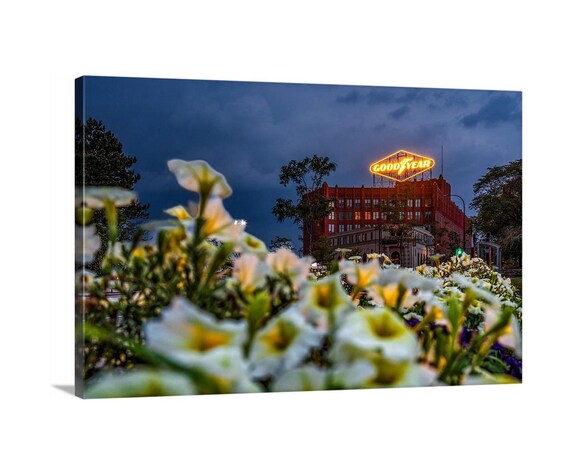 Goodyear Sign (Ready to Hang Canvas) - Akron, Ohio