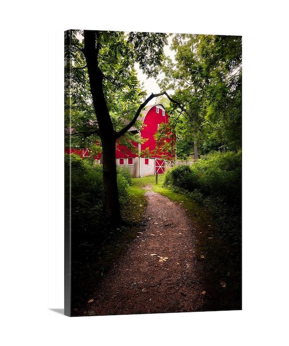 Barn in the woods (Ready to Hang Canvas) - O'Neil Woods Metro Park