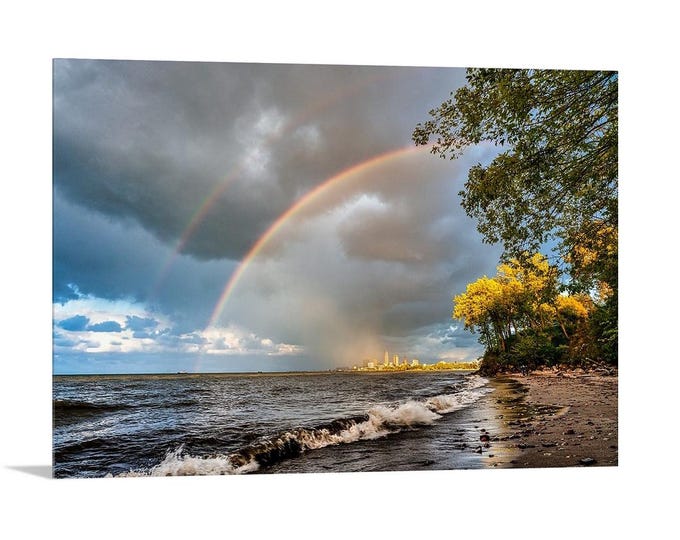 Double Rainbow over Cleveland (Fine Art Print)