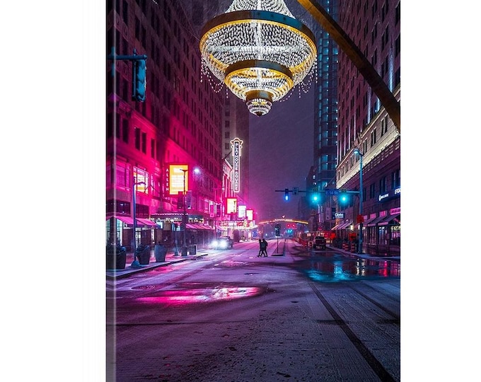 Playhouse Square Canvas | Cleveland, OH | Street Art | Street Photography | Cleveland Architecture | Snowy City | Snow Photography