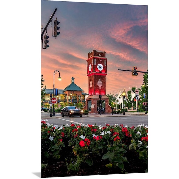 Cuyahoga Falls, Ohio | Sunset Photography | Wall Art | Muscle Car | Flower | Gift For Her | Fathers Day | Dodge Challenger | Car Print