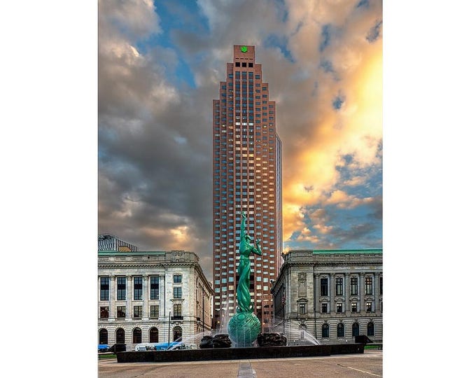 Fountain of Eternal Life | Cleveland, OH | Wall Art | Downtown Cleveland | Apartment Decor | Canvas Print | Ohio