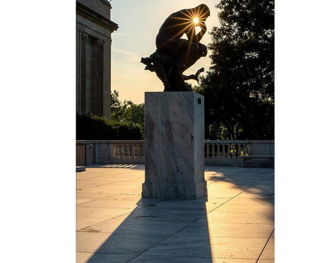 The Thinker | Cleveland, OH | Cleveland Museum of Art | Wall Art | University Circle | Apartment Decor | Gift for Her | Canvas Print | Ohio
