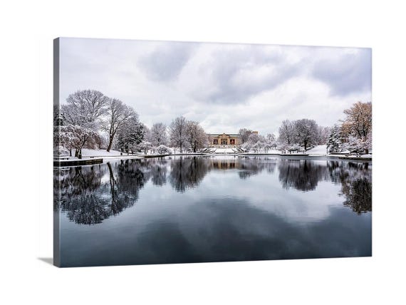 Cleveland Museum of Art Canvas (Ready to Hang) | University Circle | Wade Lagoon | Ohio Art | Cleveland Wall Decor