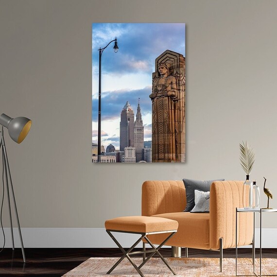 The Guardian at Sunrise - Cleveland, OH | Cleveland Guardians | Cleveland Baseball | Cleveland Wall Art | Cleveland Skyline | Guards | Print