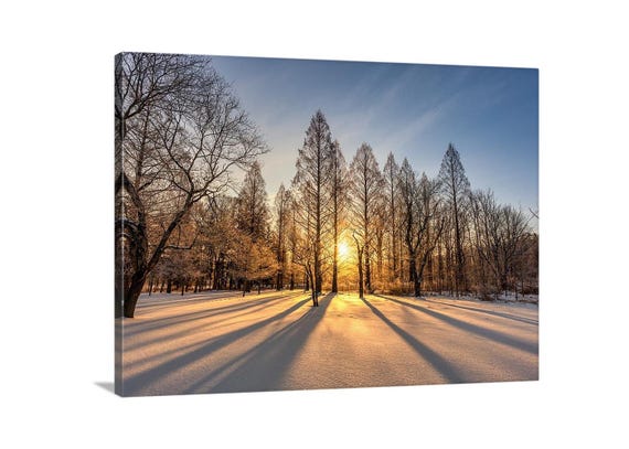 Winter Sunrise Canvas (Ready to Hang) - Brecksville Reservation, OH