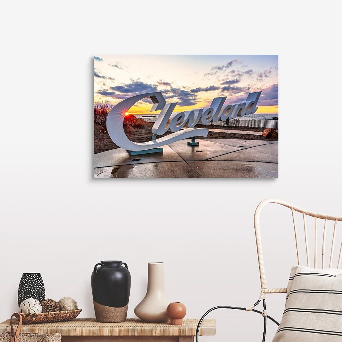 Cleveland Script Sign - Euclid Beach, - Etsy