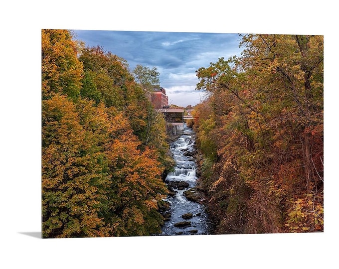 Cuyahoga Falls | Ohio | Autumn | Waterfall | Wall Decor | Wall Art | Foliage | Fall Colors | Fall Decor | Nature | Landscape Photography