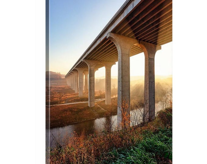 Cuyahoga Valley National Park I80 Bridge Canvas - Ready to Hang | CVNP | Ohio Art | Ohio Nature | Architecture Art