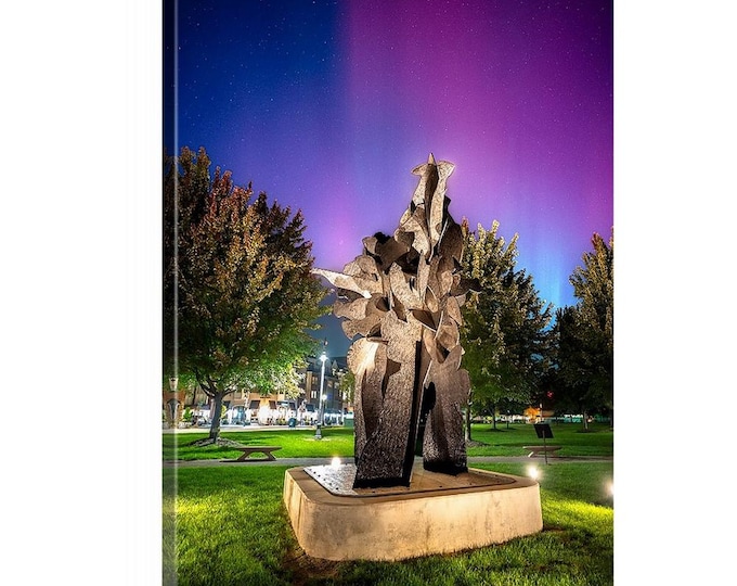 Aurora Borealis in Ohio (Ready to Hang Canvas) | Cuyahoga Falls | Don Drumm | Northern Lights | Wall Art | Apartment Decor | Akron Art