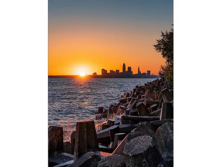 September Sunrise - Cleveland, OH | Lake Erie | Lakewood, Ohio | Sunset Photography | Wall Art | Landscape Photo | Wall Decor | Gift For Her