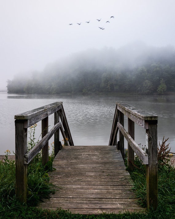 Foggy Morning at Hinckley Lake - Hinckley, OH (Fine Art Print)