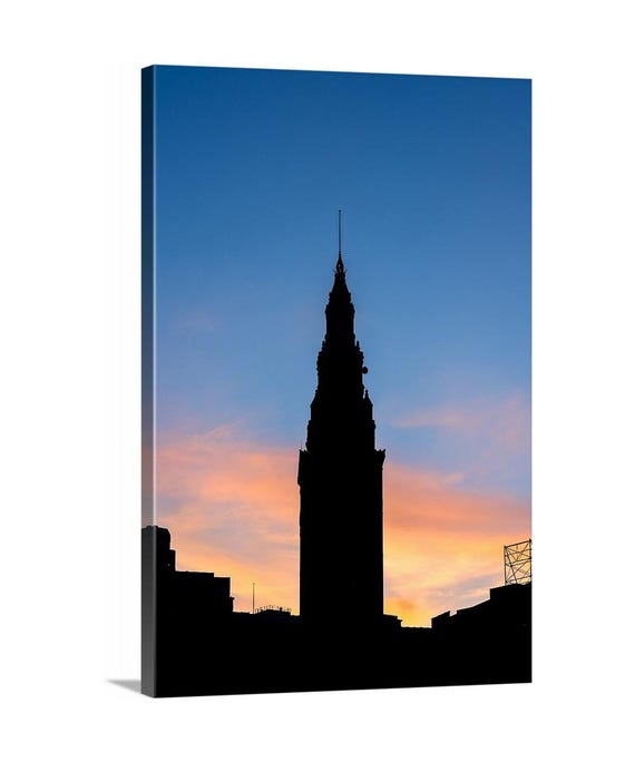 Terminal Tower Silhouette Canvas (Ready to Hang) - Cleveland, Ohio